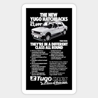 YUGO HATCHBACK - advert Magnet